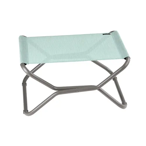 Jardin à adopter:Repose jambes pliant en acier et toile Batyline gris Titane Lafuma Next - 66,5 x 51 x 35 cm