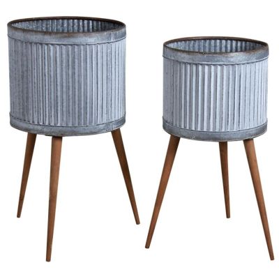 Cache-pots sur pieds zigzag