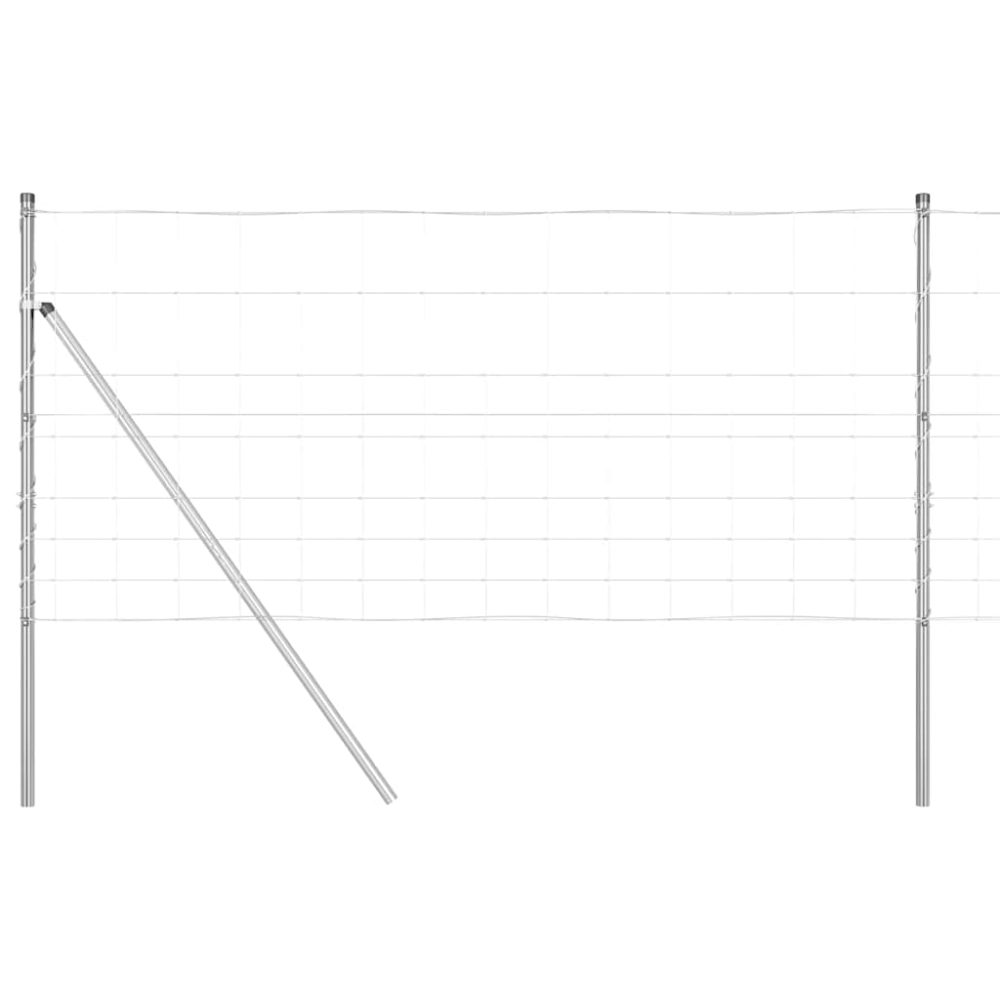 vidaXL Clôture en fil soudé pour sol 50 x 1 m Acier galvanisé Argenté