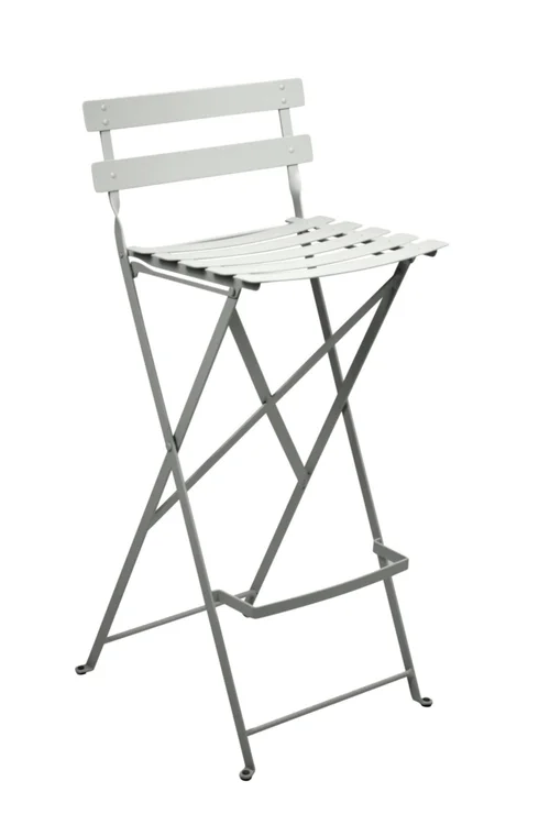Choix au jardin：Tabouret haut Bistro coloris vert en acier Fermob - 42 x 31 x 74 cm