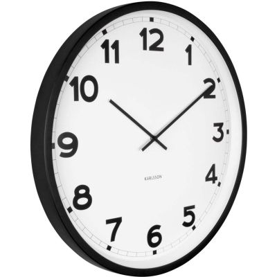 Horloge ronde en métal New classic 60 cm (Noir et blanc)
