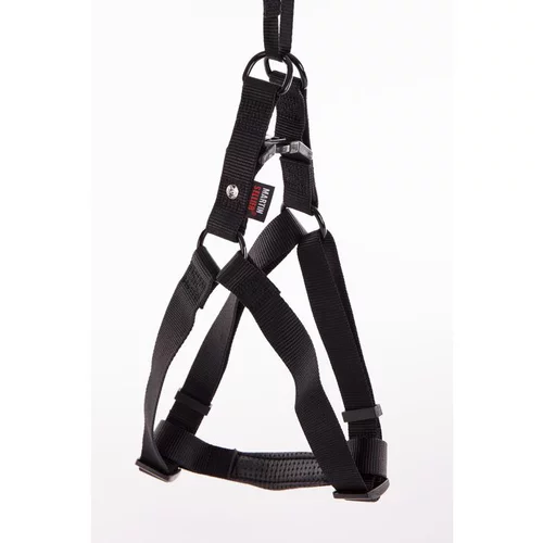 Pour un extérieur plus pratique：Harnais baudrier réglable noir pour chien - 2x50/70 cm