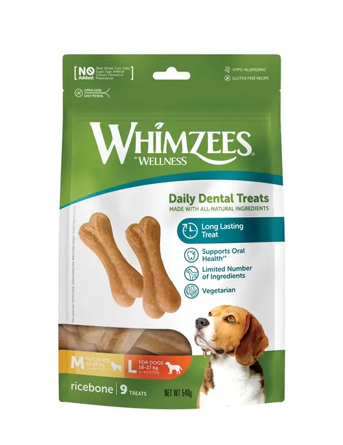 Nature extérieur：Friandise pour chien en sachet Whimzees Ricebone
