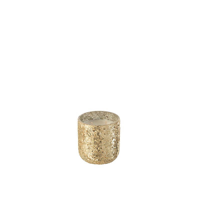 Bougie parfumée 40H dans pot en verre doré 9 × 9 × 10 cm