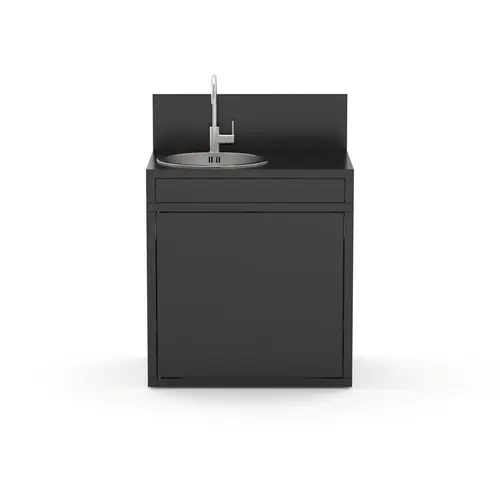 Déco au jardin:Support évier coloris noir en acier - 80 x 60 x 109 cm