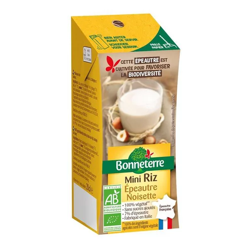 Pour mieux aménager vos extérieurs：Mini boisson riz épeautre noisette bio Bonneterre - 20 cl