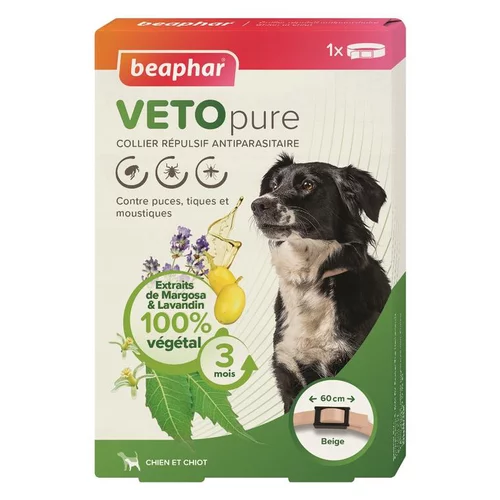 Pour tous les jardins:Collier insectifuge beige pour chien Beaphar Vetopure