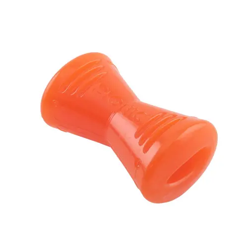 Pour un jardin agréable：Jouet pour chien en caoutchouc coloris orange os Bionic - Taille L