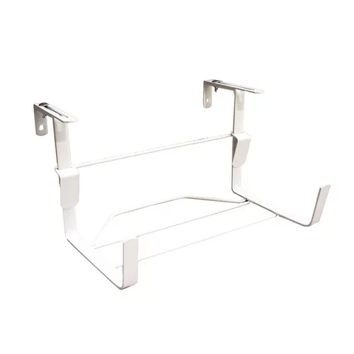 Déco au jardin:Support de jardinière universel large en métal blanc 35 cm