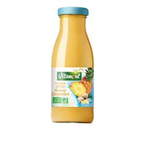 Pour personnaliser votre jardin:Smoothie bio ananas gingembre Vitamont – 25 cl