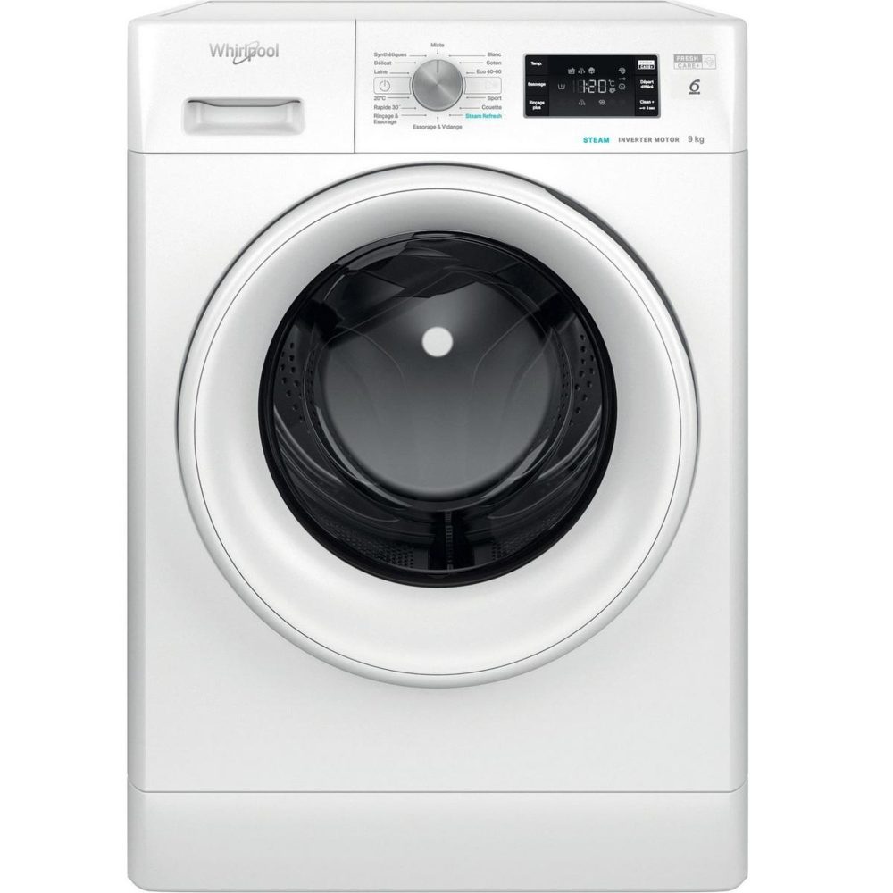 Whirlpool Lave-linge frontal 9kg 1400 tours/min - ffbs9479wvfr