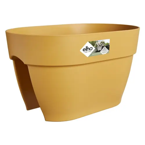 Extérieur déco:Jardinière flower bridge en plastique recyclé Elho Viba Campana - 22 x 26 x 39 cm Miel
