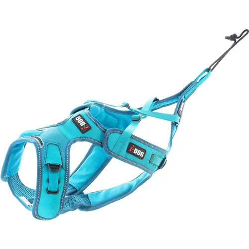 Mieux au jardin:Harnais pour chien coloris bleu canicross réglable I-Dog X-Back Phoenix ALM - Taille XS