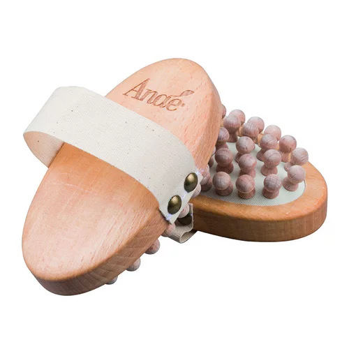 Espace vert pratique:Brosse en bois anti-cellulite de 7 x 13,5 cm