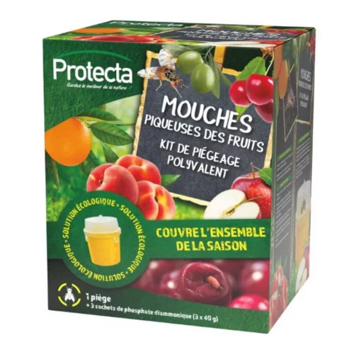 Maison et extérieur：Kit piège polyvalent contre la moucheuse piqueuse des vergers + 3 sachets de phosphate diammonique.