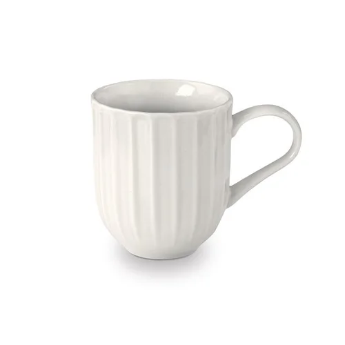 Pour embellir le jardin:Mug en grès réactif blanc Adele - 35 cl
