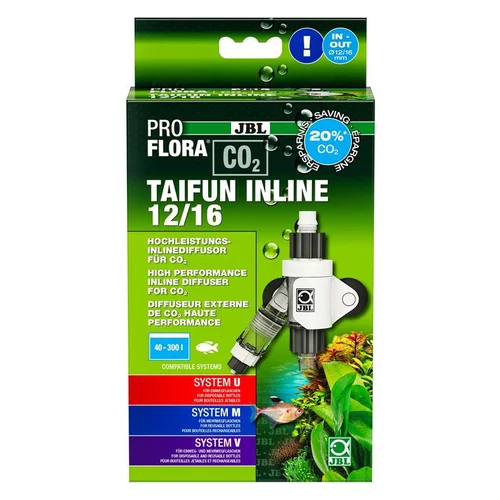 Confort dehors：Diffuseur de CO2 pour aquarium coloris blanc et noir JBL ProFlora Taifun Inline