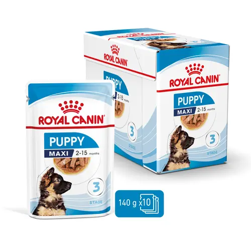 Une sélection pensée pour l’extérieur：Pâtées pour chiot de grande race Royal Canin Maxi Puppy - 10 x 140 g