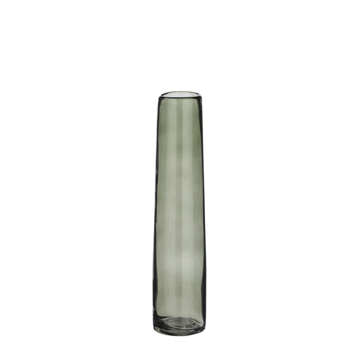 Pour votre espace:Vase soliflore en verre coloris vert Xandra - Ø 7 x H 30,5 cm