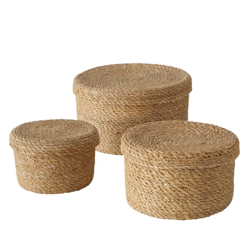Vie dehors：Panier rond en algues marron Sophy M - Ø 20 x H 12 cm