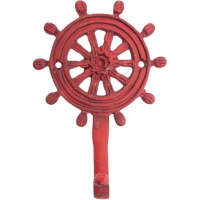 Patère en métal Gourvenail 9 x 5 x 14 cm (Rouge)