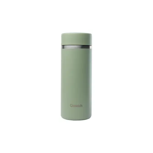Côté végétal：Théière isotherme en inox Qwetch Matt vert tilleul - 400 ml