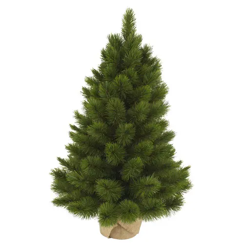 Adapté à l’extérieur：Sapin de Noël artificiel vert Camden avec pied dans toile de jute