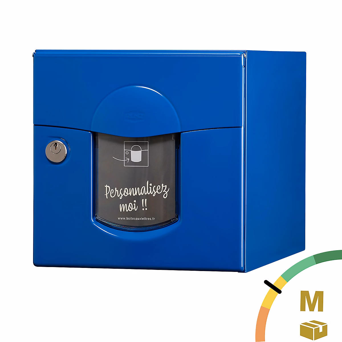 Boîte aux lettres, boîte à colis et accessoires – Boite aux lettres Soléa 1 porte Bleu RAL 5010 B