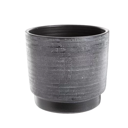 Jardin service：Cache-pot coloris noir Madeira - 24 x 22 cm