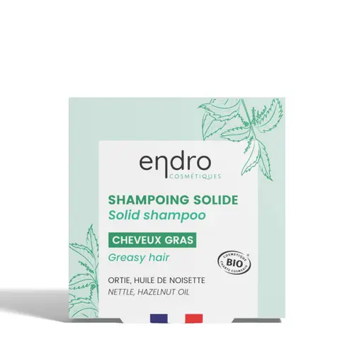 Pratique pour le jardin：Shampoing bio solide le "Sentier vert" cheveux gras Endro - 100 g