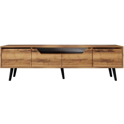 Meuble TV en aggloméré 180 x 29.8 x 48 cm Roma (Noyer)