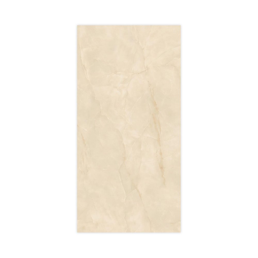 Carrelage effet Onyx Beige Albâtre 240x120x0 – 9 cm Brillant Nerolio, Mur intérieur (vendu par carton de 2, 88 m²), RO'MA CARRELAGE