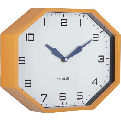 Horloge murale octogonale en résine Factory (Jaune)