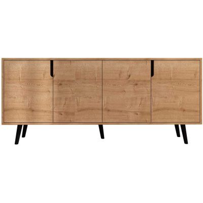 Buffet 4 portes en aggloméré Latina Modern (Chêne)
