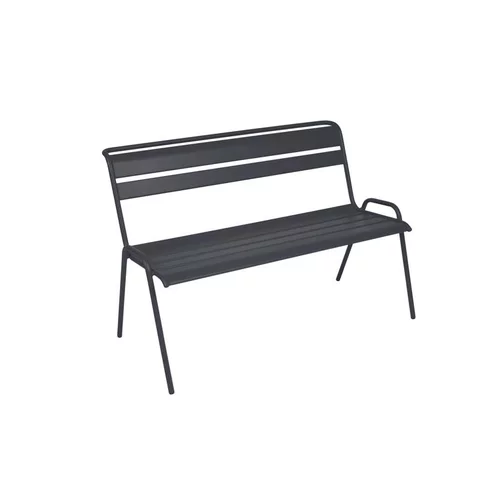 Idée nature:Banc de jardin 2 à 3 places coloris carbone Monceau Fermob - 116 cm