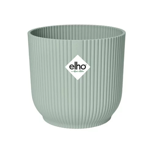 Une touche pratique au jardin:Cache-pot en plastique recyclé vert sorbet Elho Vibes fold rond- Ø 16 cm