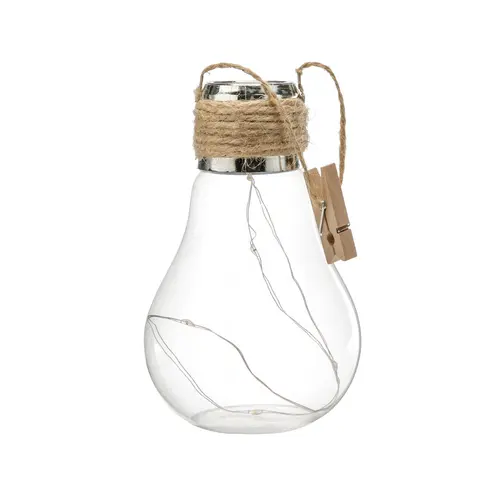 Sélection pour le jardin:Guirlande solaire Swing 10 ampoules LED blanc chaud et corde 180 cm