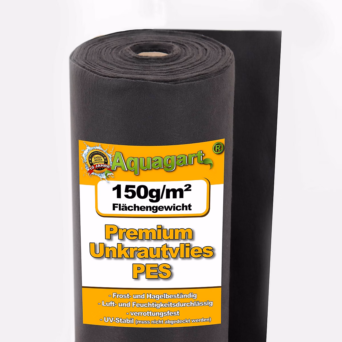 35 m² feutre de paillage anti – mauvaises herbes | 150 g | 1 m de large | PES Aquagart