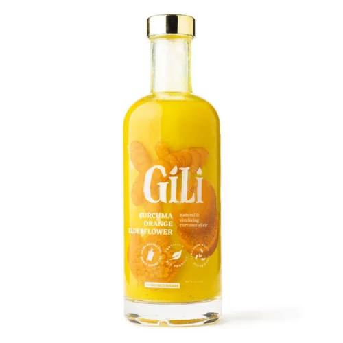 Pour compléter votre jardin:Boisson sans alcool curcurma Bio Gili Elixir - 50 cl