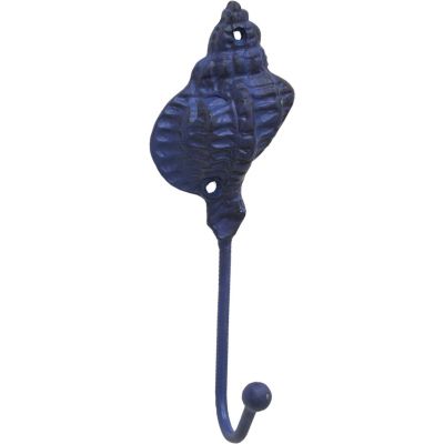 Patère en métal Coquillage 7 x 5 x 18 cm (Bleu)