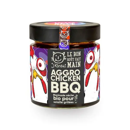 Le pratique pour l’extérieur：Épices pour volaille grillée J. Kinski Aggro Chicken BBQ - 125 g