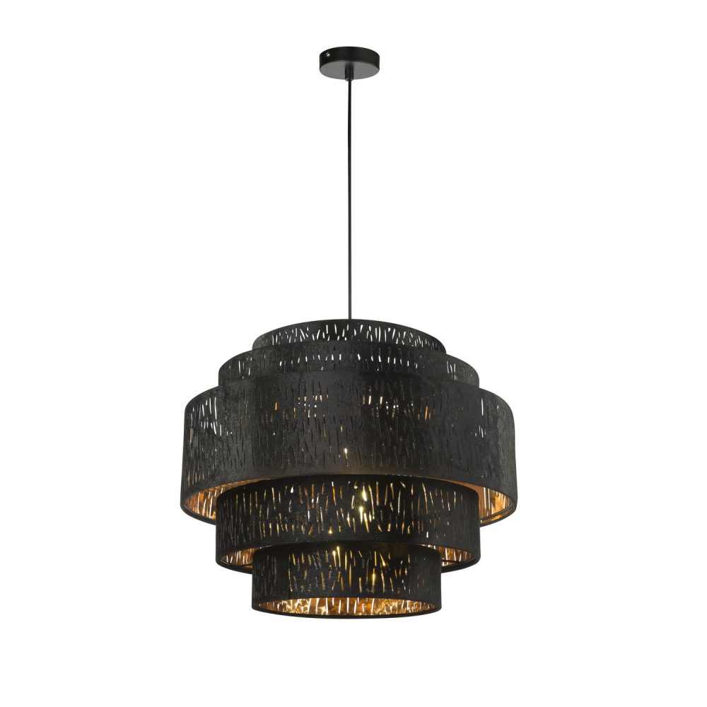 Suspension boule en velours ajouré TUXON