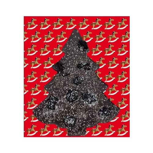 Idéal pour l’extérieur:Chocolat noir en forme de sapin au lait de coco et aux griottes - 90 g