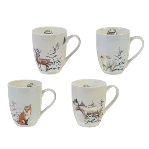 Pour votre projet:Mug en porcelaine avec des animaux de la forêt Kaemingk - Ø 8,2 x 10,5 cm