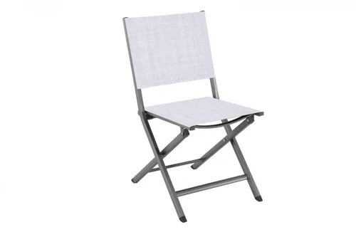 Un atout au quotidien:Chaise pliante gris clair chiné, aluminium, CREADOR Censo