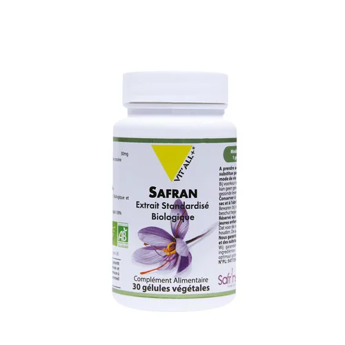 Essentiel maison:Extrait standardisé de safran bio en boite de 30 mg