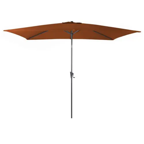 Extérieur loisirs：Parasol droit rectangulaire en aluminium coloris brique - 300 x 200 cm