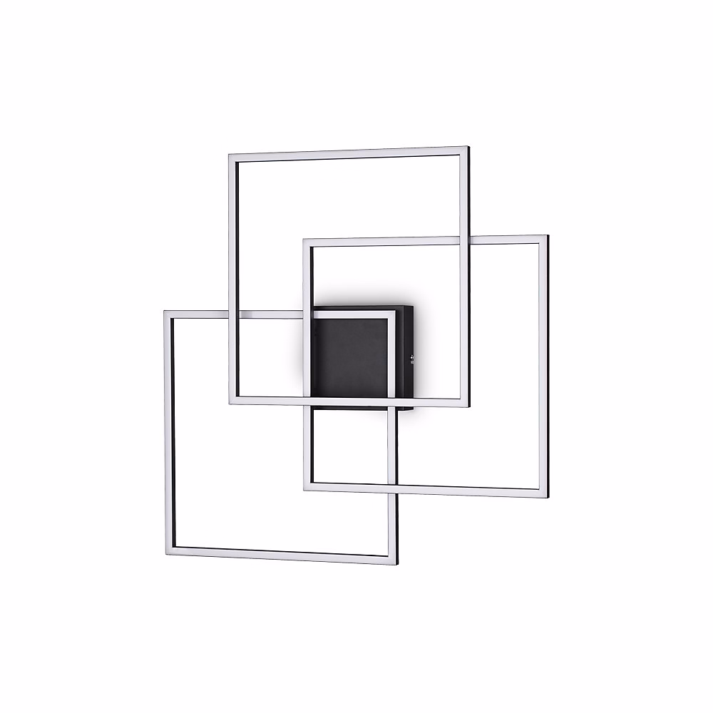 Applique murale LED décorative intégrée noire – 3000K