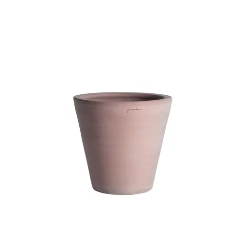 Jardin idée：Pot Cuvier contemporain en terre claire H 52 x Ø.53 cm