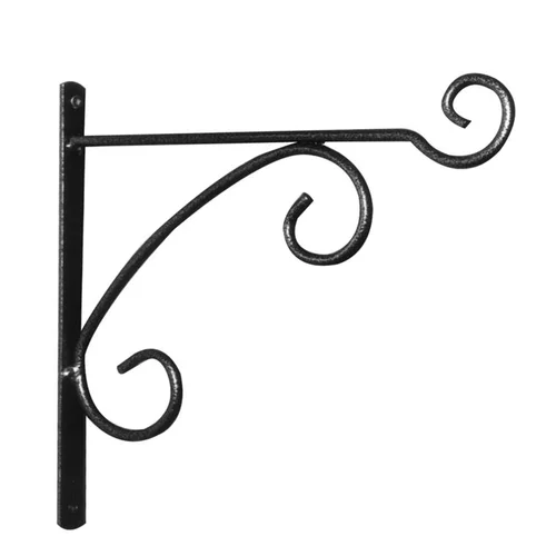 Pour simplifier vos extérieurs：Potence fer rond gris martelé 32 cm